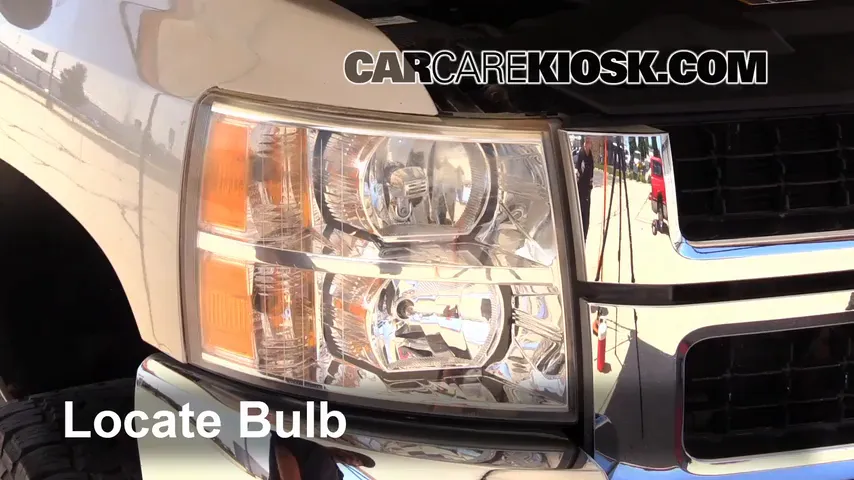 2008 Chevrolet Silverado 2500 HD LT 6.0L V8 Crew Cab Pickup (4 Door) Luces Luz de carretera (reemplazar foco) 